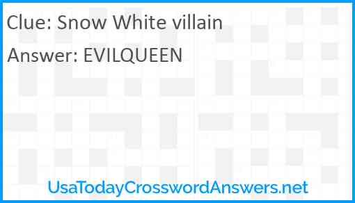 Snow White villain Answer