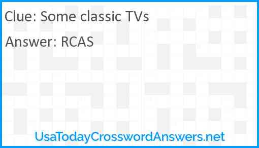 Some classic TVs Answer