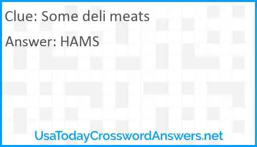 Some deli meats Answer