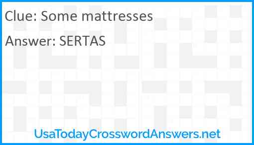 Some mattresses Answer
