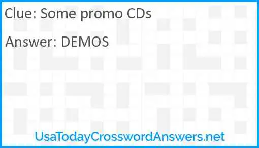 Some promo CDs Answer