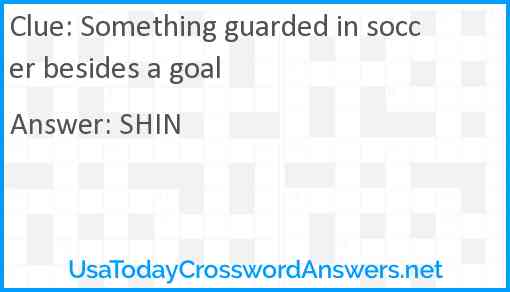 Something guarded in soccer besides a goal Answer
