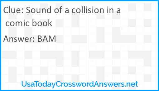 Sound of a collision in a comic book Answer