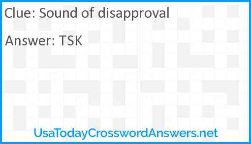 Sound of disapproval Answer