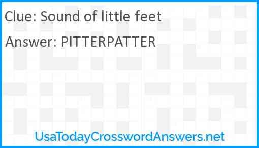 Sound of little feet Answer