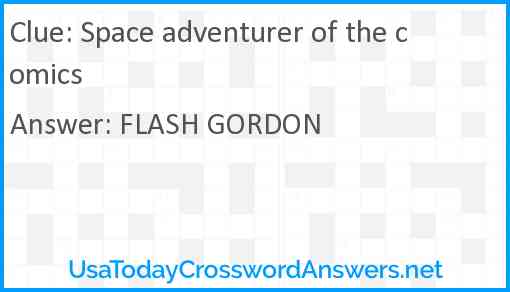 Space adventurer of the comics Answer