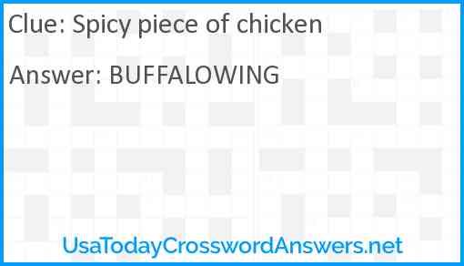 Spicy piece of chicken Answer