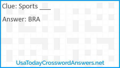 Sports ___ Answer