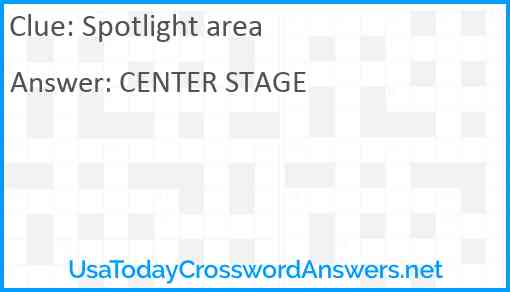Spotlight area Answer