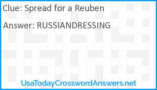 Spread for a Reuben Answer