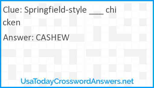 Springfield-style ___ chicken Answer