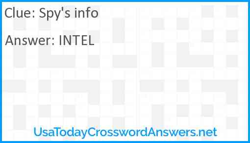 Spy's info Answer