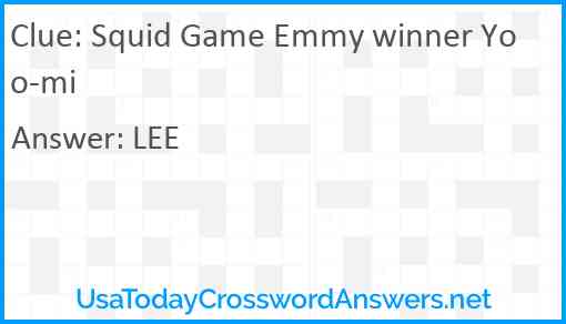 Squid Game Emmy winner Yoo-mi Answer