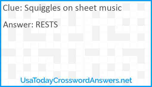 Squiggles on sheet music Answer