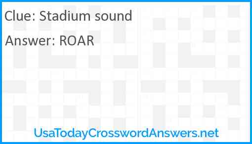 Stadium sound Answer