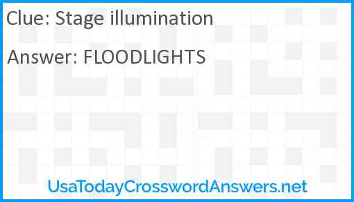 Stage illumination Answer