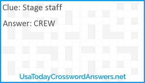 Stage staff Answer