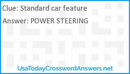 Standard car feature Answer
