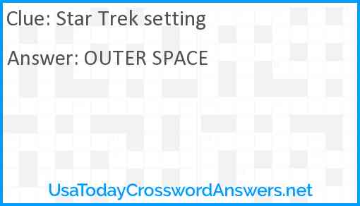 Star Trek setting Answer