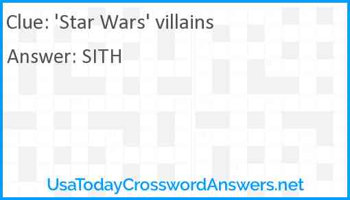'Star Wars' villains Answer