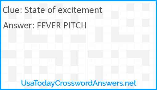 State of excitement Answer