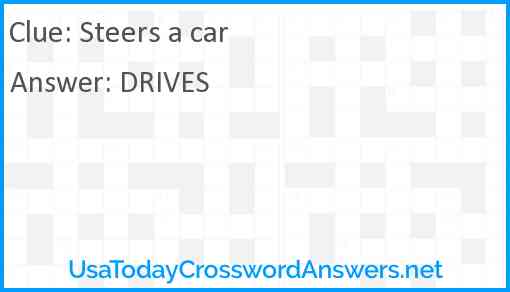 Steers a car Answer