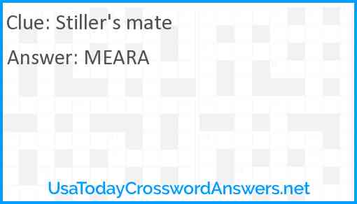 Stiller's mate Answer