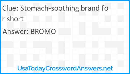 Stomach-soothing brand for short Answer