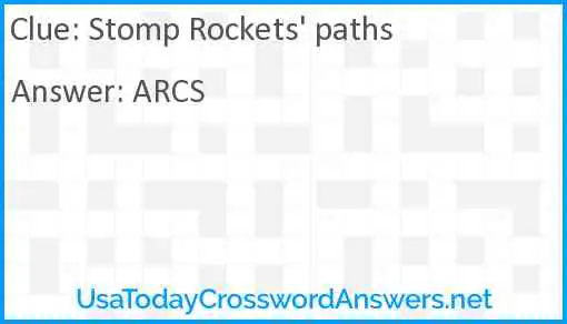 Stomp Rockets' paths Answer