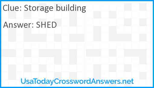 Storage building Answer