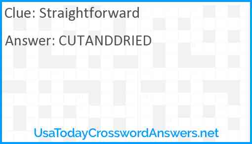 Straightforward Answer