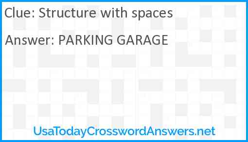 Structure with spaces Answer