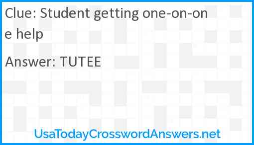 Student getting one-on-one help Answer