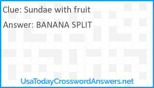 Sundae with fruit Answer