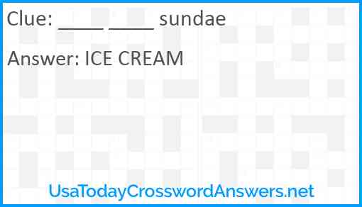 ____ ____ sundae Answer