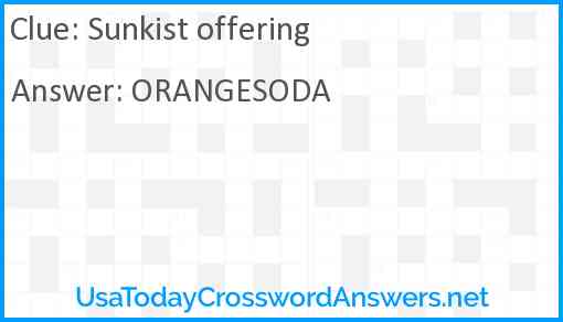 Sunkist offering Answer