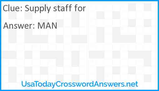 Supply staff for Answer
