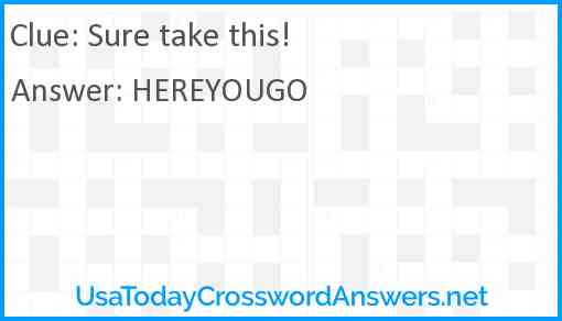 Sure take this! Answer