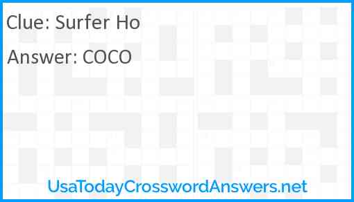 Surfer Ho Answer