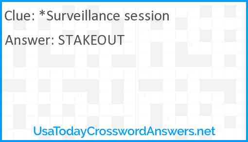 *Surveillance session Answer