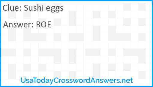 Sushi eggs Answer