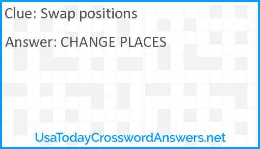 Swap positions Answer