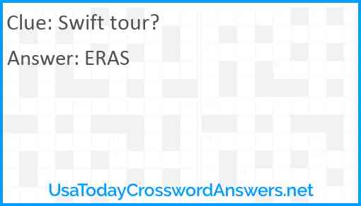Swift tour? Answer