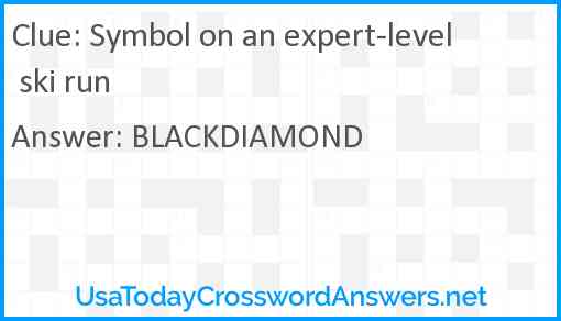 Symbol on an expert-level ski run Answer