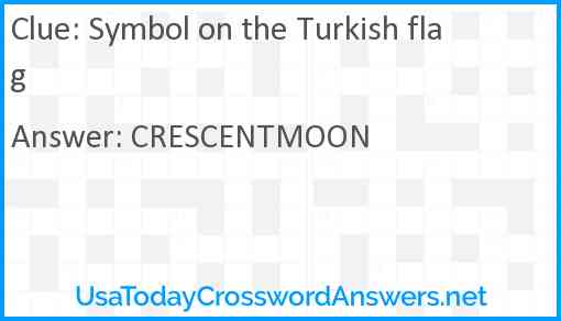 Symbol on the Turkish flag Answer