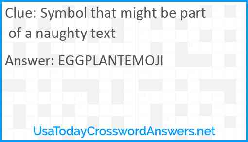 Symbol that might be part of a naughty text Answer