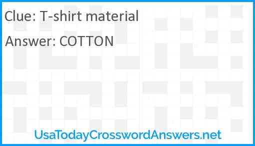 T-shirt material Answer