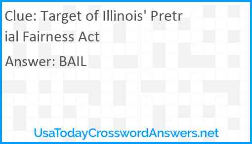 Target of Illinois' Pretrial Fairness Act Answer