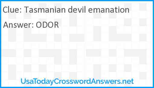 Tasmanian devil emanation Answer