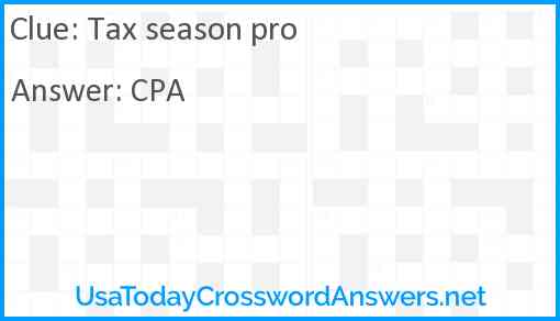 Tax season pro Answer